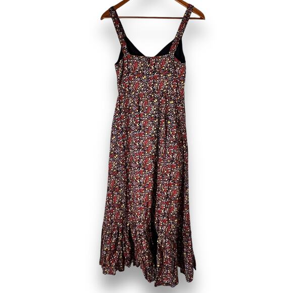 J.Crew Maxi Dress 00 Floral Calico Print Cottagecore Romantic Boho Style - Picture 4 of 12